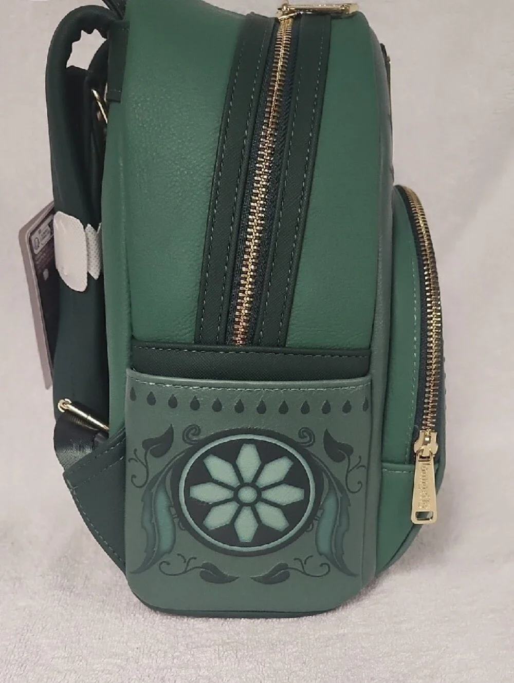 Loungefly Green Embossed Lord of the Rings Mini Backpack